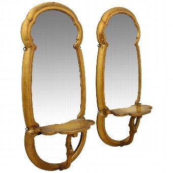 Pair of Giltwood Mirrored Wall Brackets