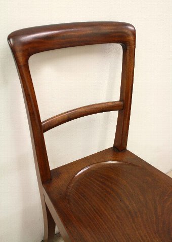 Antique Set of 4 Scottish Mahogany Dining Chairs/Hall Chairs