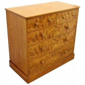 Victorian Satin Birch Chest of Drawers