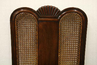 Antique Set of 6 Queen Anne Style Bergere Chairs