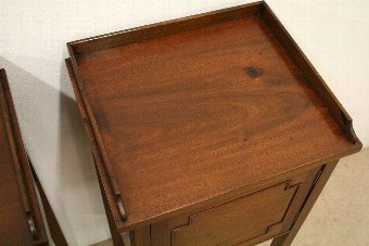 Antique Pair of George III Style Mahogany Bedside Cabinets