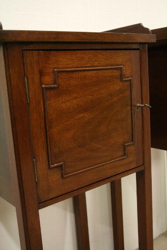 Antique Pair of George III Style Mahogany Bedside Cabinets
