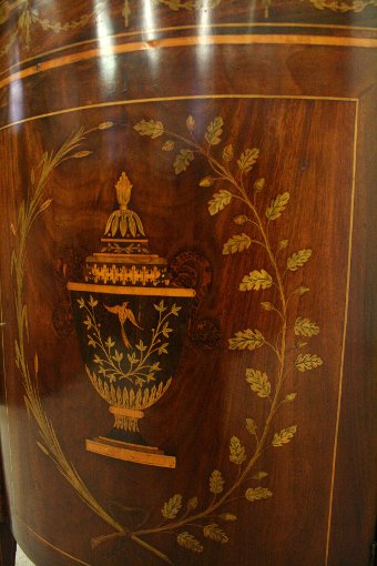 Antique Pair of George III Style Mahogany Inlaid Corner Cabinets