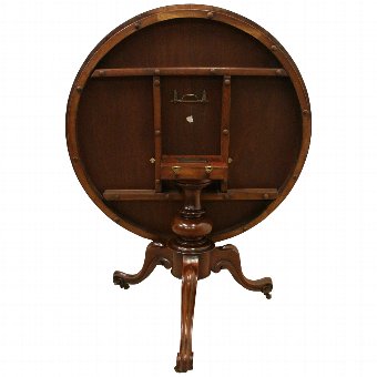 Antique Mid Victorian Mahogany Circular Breakfast Table