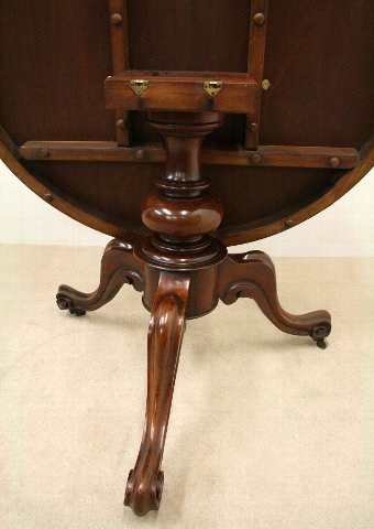 Antique Mid Victorian Mahogany Circular Breakfast Table
