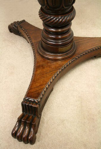 Antique Anglo Indian Rosewood Circular Breakfast Table