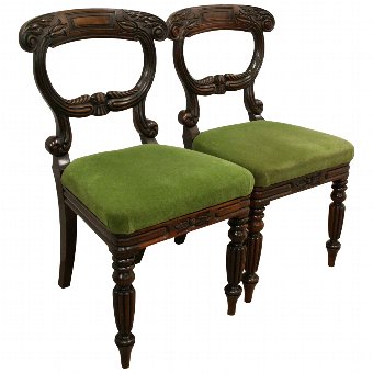 Pair of William IV Rosewood Side Chairs