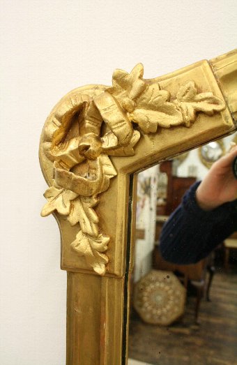 Antique Victorian Gilded Overmantel Mirror