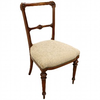 Antique Set of 4 Late Victorian Walnut Dining Chairs