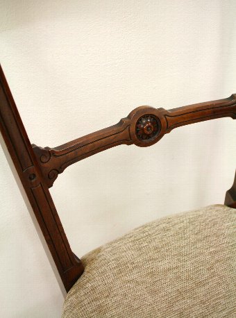 Antique Set of 4 Late Victorian Walnut Dining Chairs
