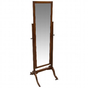 Arts & Crafts Oak Cheval Mirror