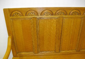 Antique Jacobean Style Oak Hall Bench