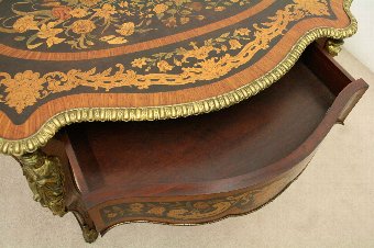Antique French Marquetry Inlaid Bureau Plat