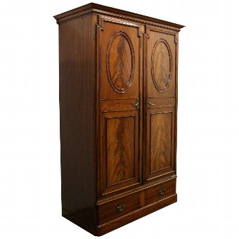Aesthetic Movement Mahogany Two-Door Wardrobe