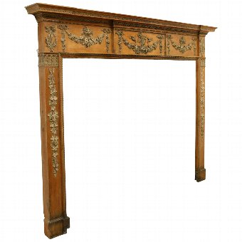 Edinburgh Pine and Gesso Mantelpiece/Fire Surround