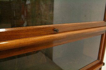 Antique Pair of Red Walnut Globe Wernicke Sectional/Stacking Bookcases