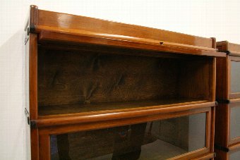 Antique Pair of Red Walnut Globe Wernicke Sectional/Stacking Bookcases
