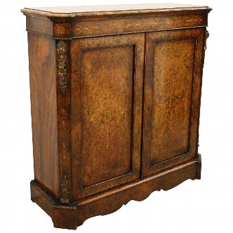 Early Victorian Burr Walnut Side Cabinet