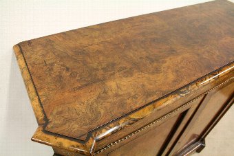 Antique Early Victorian Burr Walnut Side Cabinet