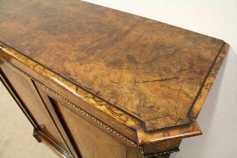 Antique Early Victorian Burr Walnut Side Cabinet