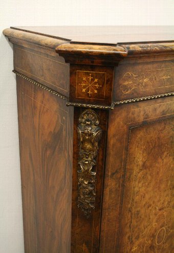 Antique Early Victorian Burr Walnut Side Cabinet