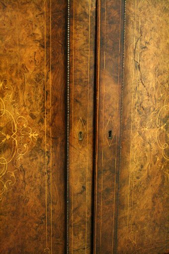 Antique Early Victorian Burr Walnut Side Cabinet