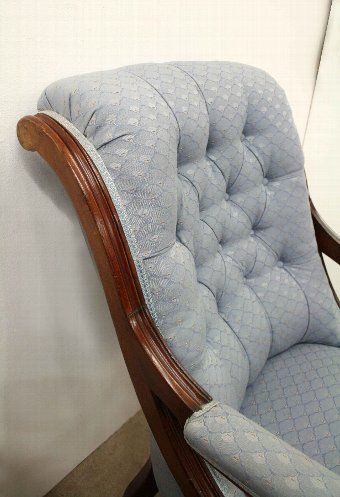 Antique Pair of Mid Victorian Mahogany Armchairs