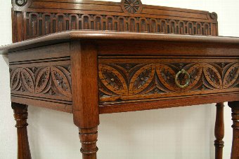 Antique Jacobean Style Figured Walnut Hall Table