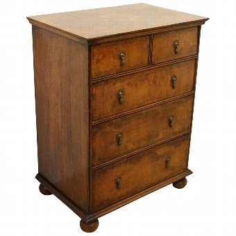 George I Style Burr Walnut Chest of Drawers