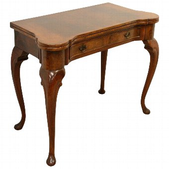 George II Style Figured Walnut Games Table