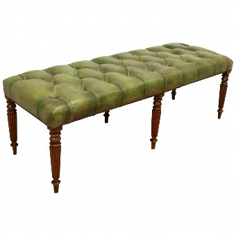 Early Victorian Leather Window Stool