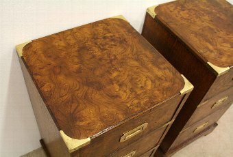 Antique Pair of Victorian Pollard Oak Bedside Chests
