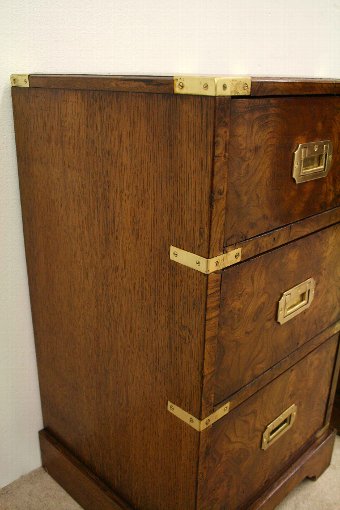Antique Pair of Victorian Pollard Oak Bedside Chests
