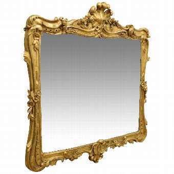 Mid Victorian Gilt Overmantel Mirror