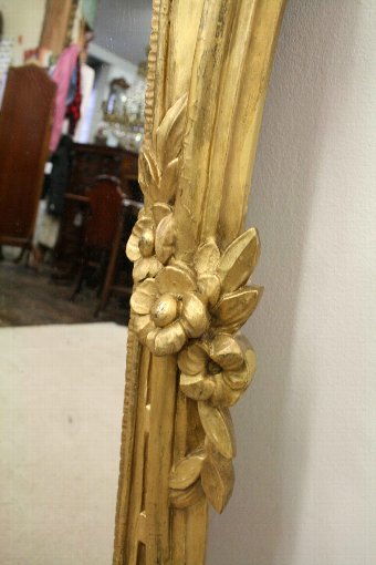Antique Mid Victorian Gilt Overmantel Mirror