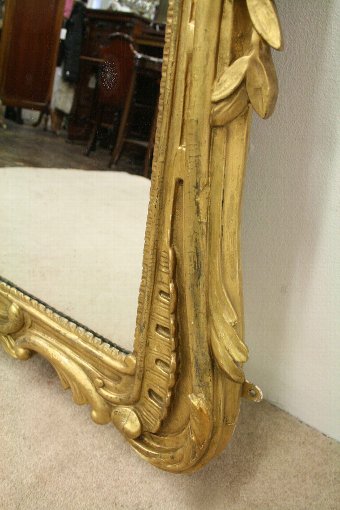 Antique Mid Victorian Gilt Overmantel Mirror