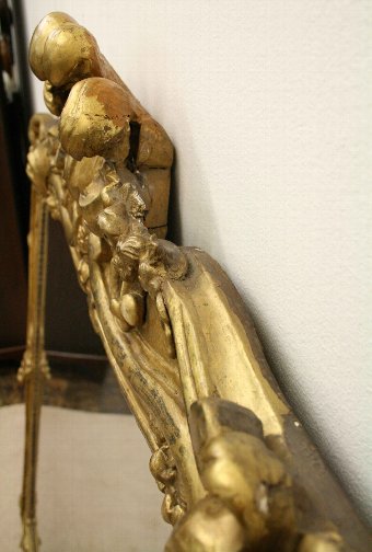 Antique Mid Victorian Gilt Overmantel Mirror