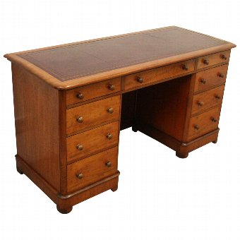 Mid Victorian Mahogany Knee Hole Desk