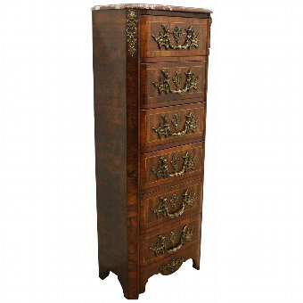 French Rosewood and Walnut Chest of Drawers
