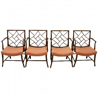 Set of 4 Whytock & Reid Mahogany Cockpen Chairs