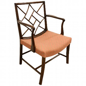 Antique Set of 4 Whytock & Reid Mahogany Cockpen Chairs