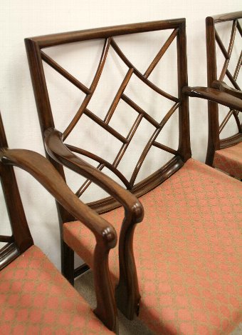 Antique Set of 4 Whytock & Reid Mahogany Cockpen Chairs