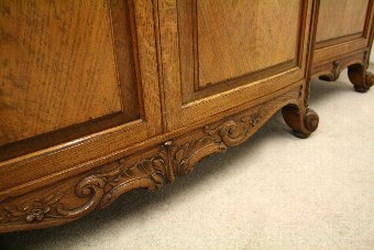 Antique Whytock & Reid Oak Marble Side Cabinet