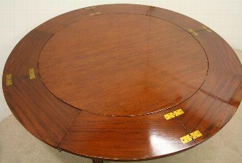 Antique Waring & Gillows Mahogany Circular Dining Table