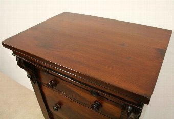 Antique Mid Victorian Mahogany Wellington Chest