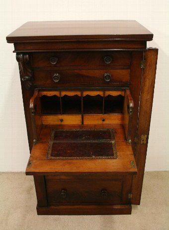 Antique Mid Victorian Mahogany Wellington Chest