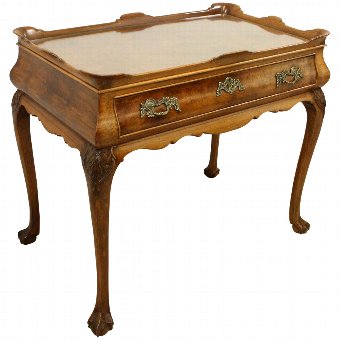 Dutch Burr Walnut Silver Table