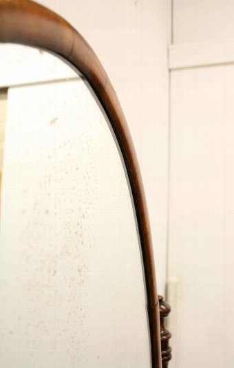 Antique Late Georgian Oval Cheval Mirror