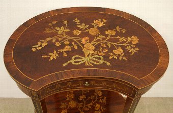 Antique Sheraton Style Kidney Shaped Occasional Table