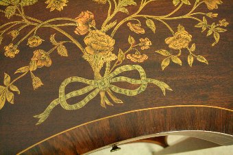 Antique Sheraton Style Kidney Shaped Occasional Table